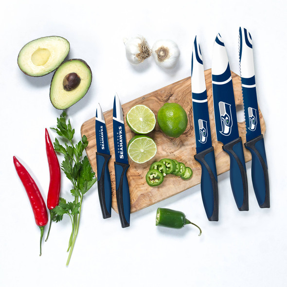 NFL Seattle Seahawks 5pc Kitchen Knife Set