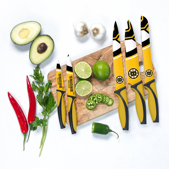 NHL Boston Bruins 5pc Kitchen Knife Set