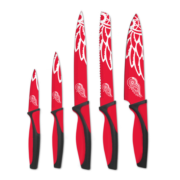 NHL Detroit Red Wings 5pc Kitchen Knife Set
