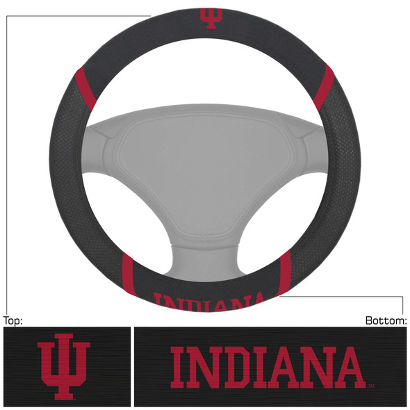 Indiana Hooisers Steering Wheel Cover Embroidered NCAA Auto Accessory