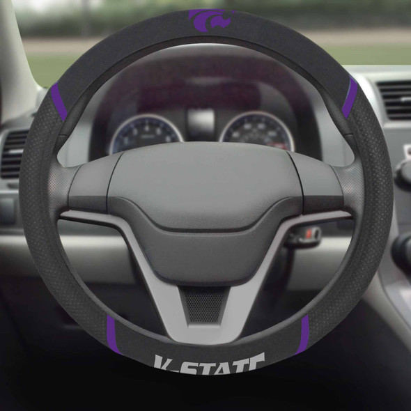 Kansas State Wildcats Steering Wheel Cover Embroidered NCAA Auto Accessory