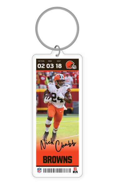 NFL Cleveland Browns Acrylic Player Keychain - Nick Chubb
