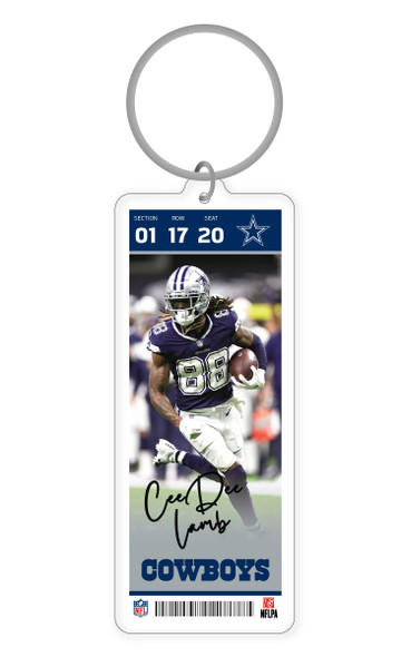NFL Dallas Cowboys Acrylic Player Keychain - CeeDee Lamb