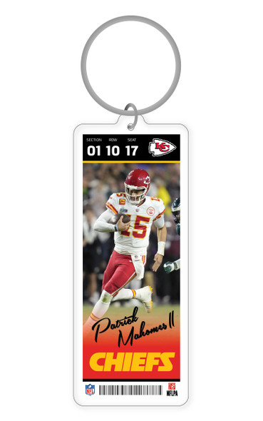 NFL Kansas City Chiefs Acrylic Player Keychain - Patrick Mahomes - White Jersey