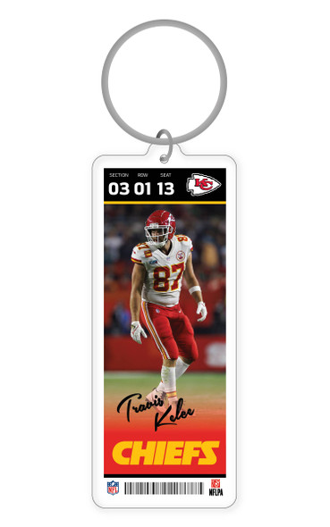 NFL Kansas City Chiefs Acrylic Player Keychain - Patrick Mahomes - White Jersey