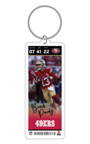 NFL San Francisco 49ers Acrylic Player Keychain - Brock Purdy