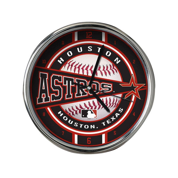 Houston Astros Chrome Clock