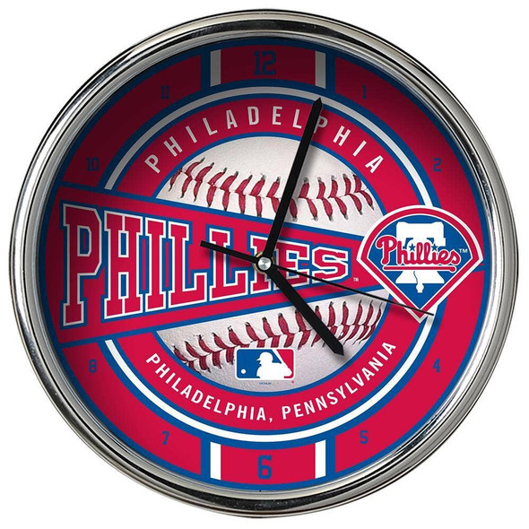Philadelphia Phillies Chrome Clock