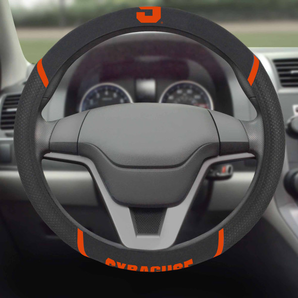 Syracuse Orange Steering Wheel Cover Embroidered NCAA Auto Accessory