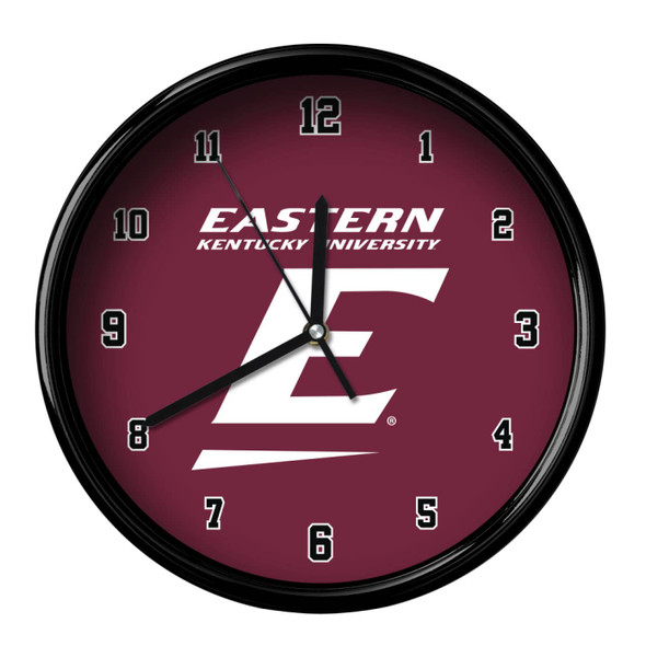 Eastern Kentucky Colonels 12" Team Black Rim Clock