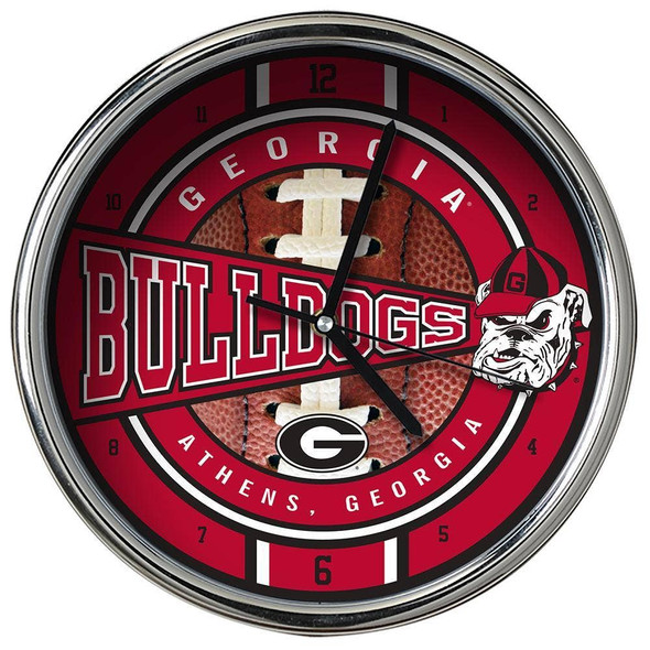 Georgia Bulldogs Chrome Clock