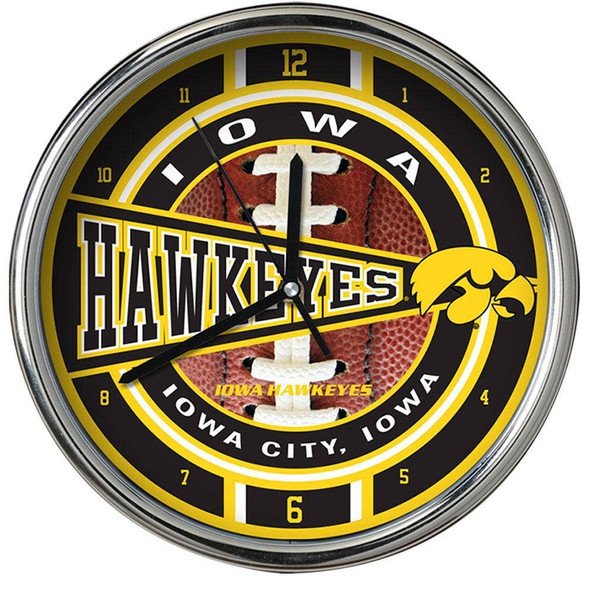 Iowa Hawkeyes Chrome Clock