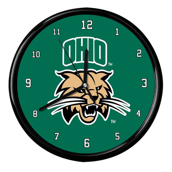 Ohio Bobcats 12" Team Black Rim Clock
