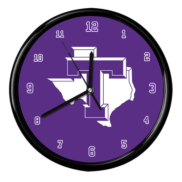 Tarleton State Texans 12" Team Black Rim Clock