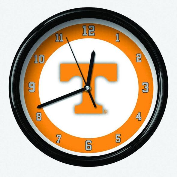 Tennessee Orange 12" Team Black Rim Clock