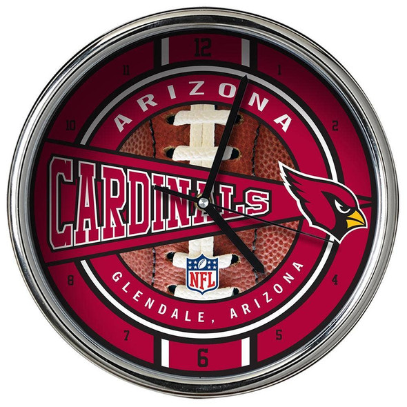 Arizona Cardinals Chrome Clock