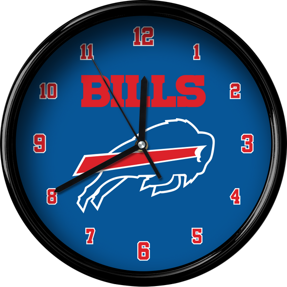 Buffalo Bills 12" Team Black Rim Clock