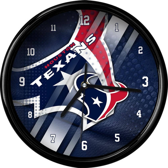 Dallas Cowboys Black Rim Clock Diamond Plate