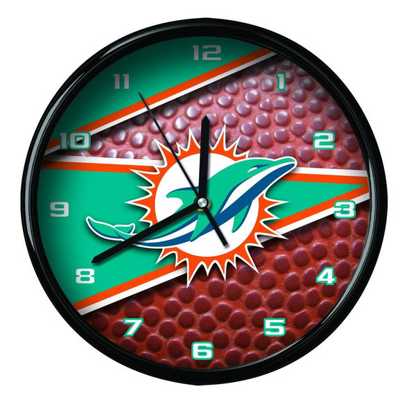 Miami Dolphins 12" Football Clock