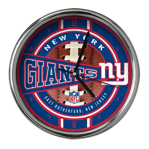 New York Giants Chrome Clock