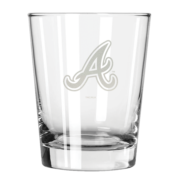 Atlanta Braves 15oz Old Fashioned w/Etched Logo