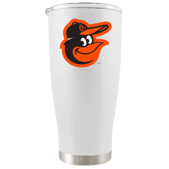 Baltimore Orioles 20oz White Tumbler w/Color Logo