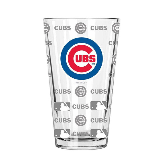 Chicago Cubs Sandblasted Pint