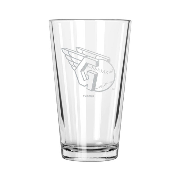 Cleveland Guardians 16oz Pint Glass w/Etched Logo