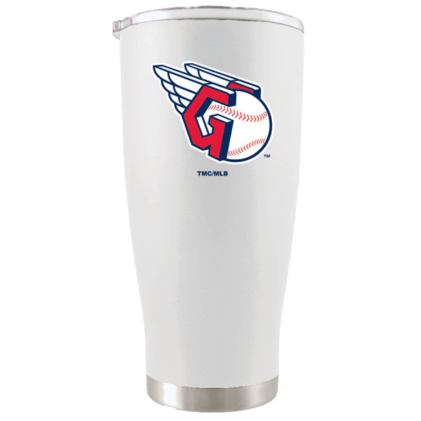 Cleveland Guardians 20oz White Tumbler w/Color Logo
