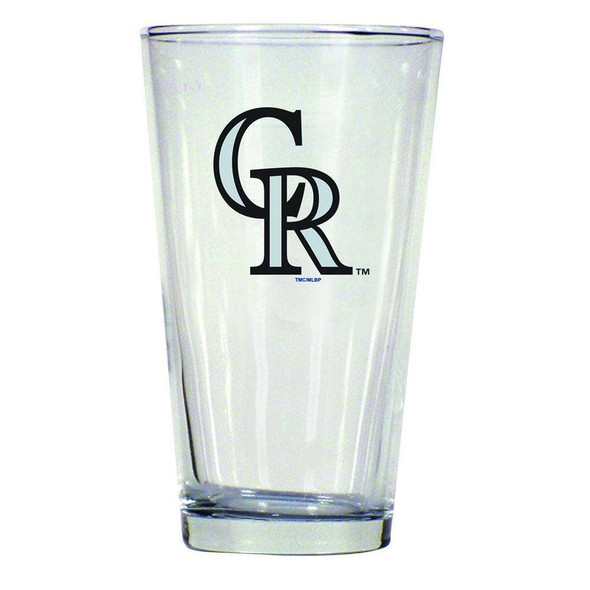 Colorado Rockies 16oz Pint Glass w/Color Logo