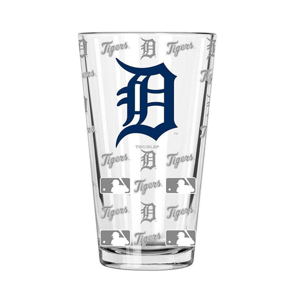 Detroit Tigers Sandblasted Pint