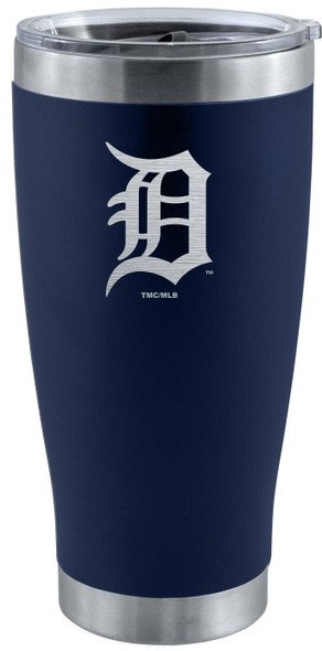 Detroit Tigers 20oz Navy Tumbler w/Etched Logo