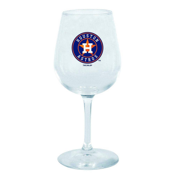 Houston Astros 12.75oz Stem Wine Glass Color Logo