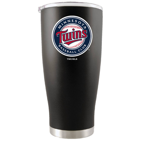 Minnesota Twins 20oz Black Tumbler w/Color Logo