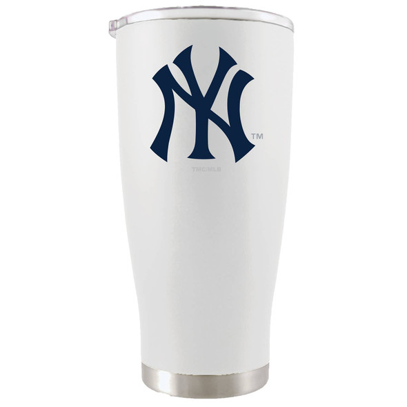 New York Yankees 20oz White Tumbler w/Color Logo