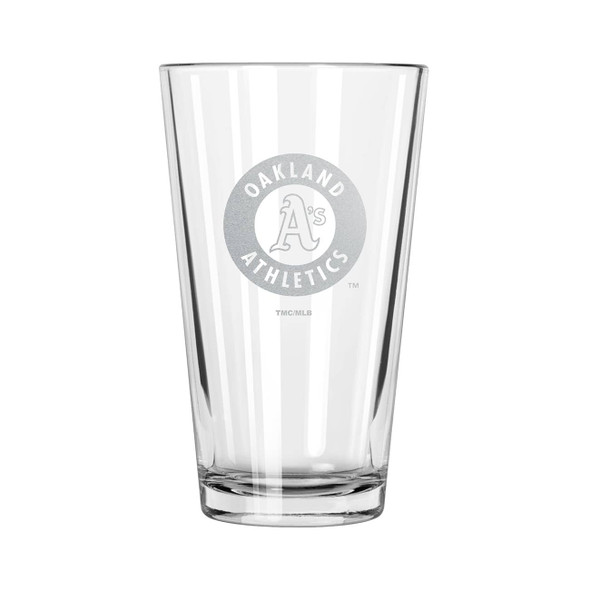 Oakland Athletics 16oz Pint Glass w/Etched Logo