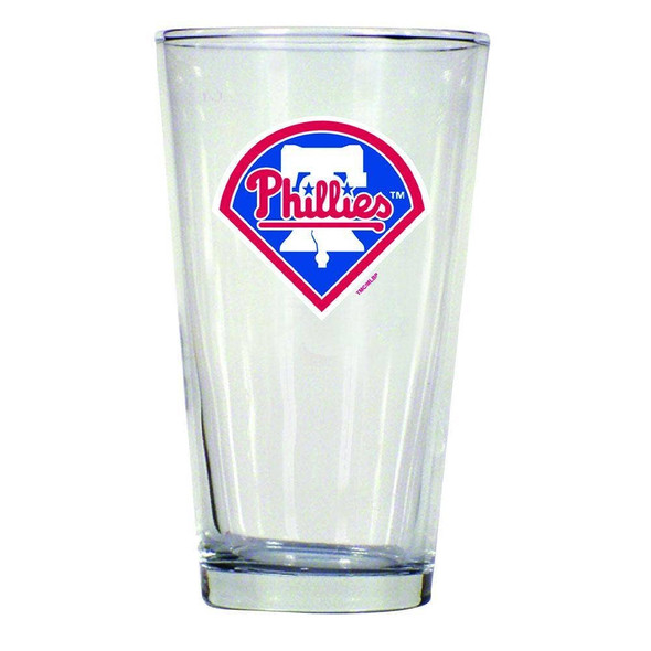 Philadelphia Phillies 16oz Pint Glass w/Color Logo