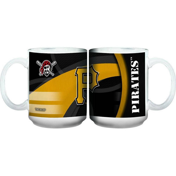 Pittsburgh Pirates 15oz White Carbon Fiber Mug