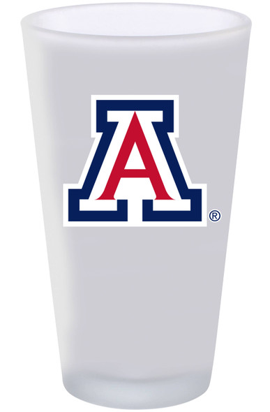 Arizona Wildcats 16oz Frosted Pint Glass Color Logo