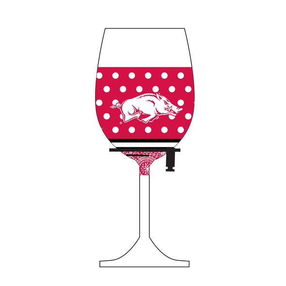 Arkansas Razorbacks Wine Glass Woozie