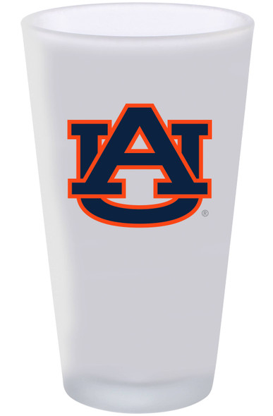 Auburn Tigers 16oz Frosted Pint Glass Color Logo