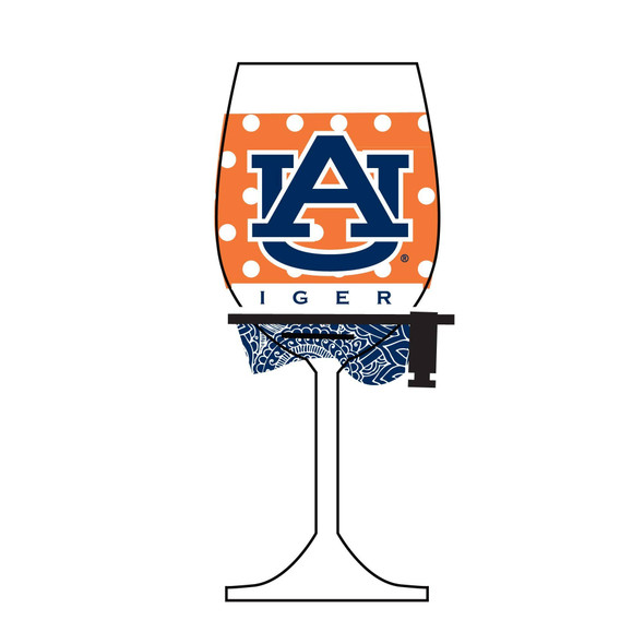 Auburn Tigers Wine Glass Woozie