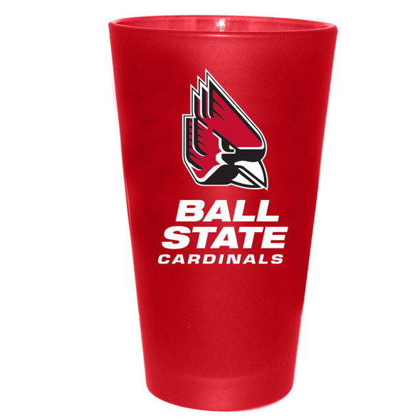 Ball State Cardinals 16oz Color Frosted Pint Color Logo