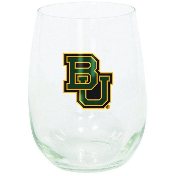 Baylor Bears 15oz Stemless Wine w/Color Logo