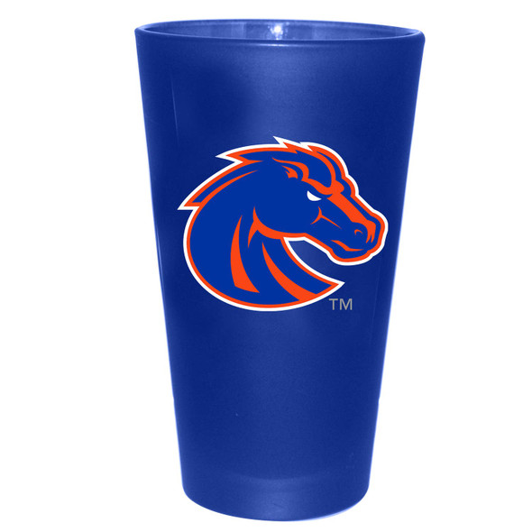 Boise State Broncos 16oz Color Frosted Pint Color Logo