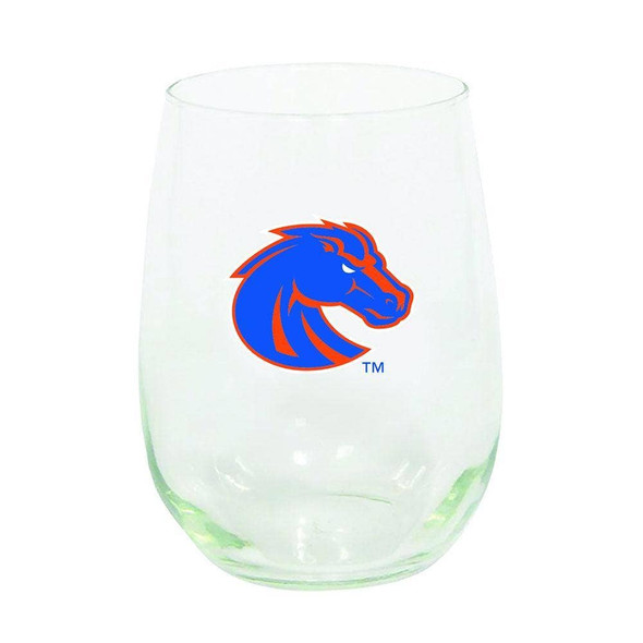 Boise State Broncos 15oz Stemless Wine w/Color Logo