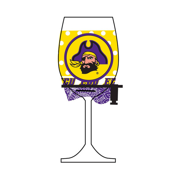 East Carolina Pirates Wine Glass Woozie