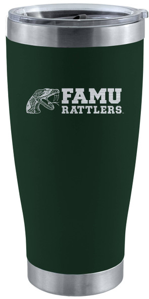 Florida A&M Rattlers 20oz Green Tumbler w/Etched Logo