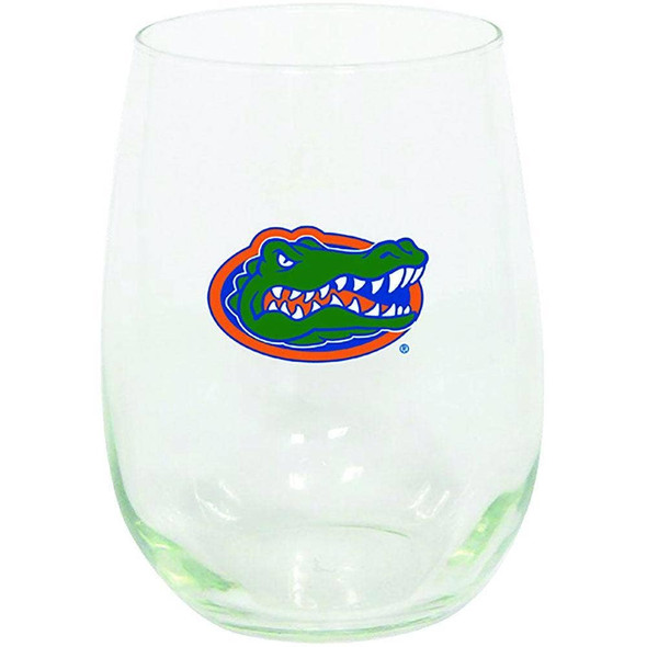 Florida Gators 15oz Stemless Wine w/Color Logo