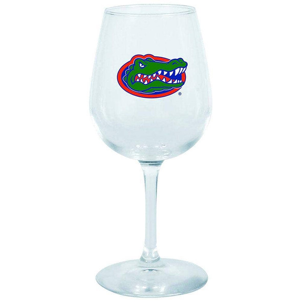 Florida Gators 12.75oz Stem Wine Glass Color Logo